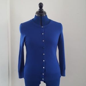 Banana Republic Blue Knit Button Up Cardigan